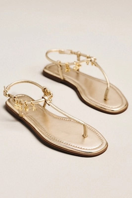 Maeve Ankle-Strap Charms Sandals | Anthropologie (US)