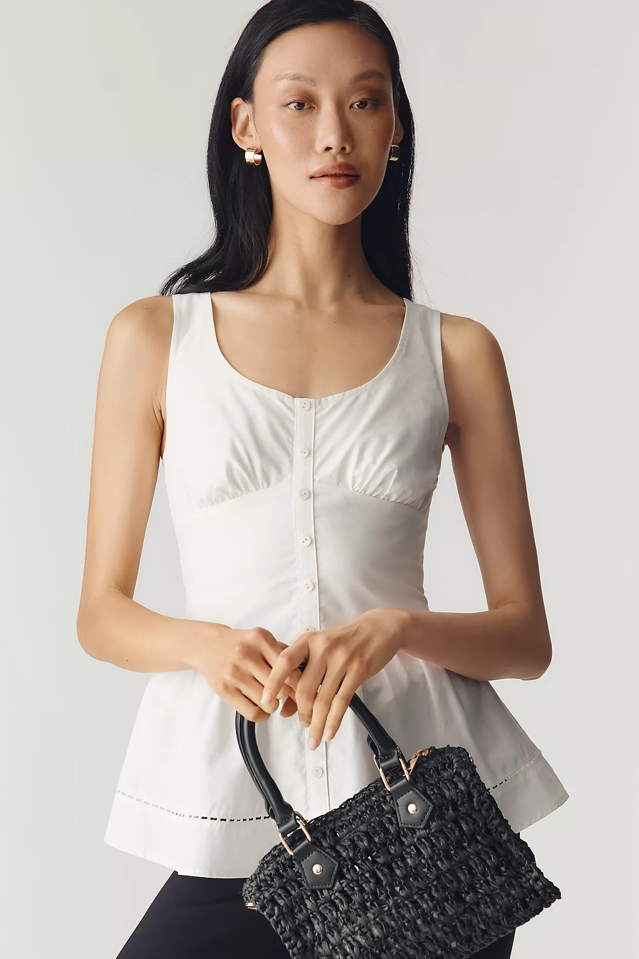 En Saison Britany Peplum Top | Anthropologie (US)