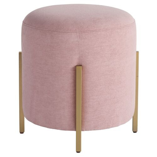 Love Joy Pouf, Soft Gold Metal | One Kings Lane