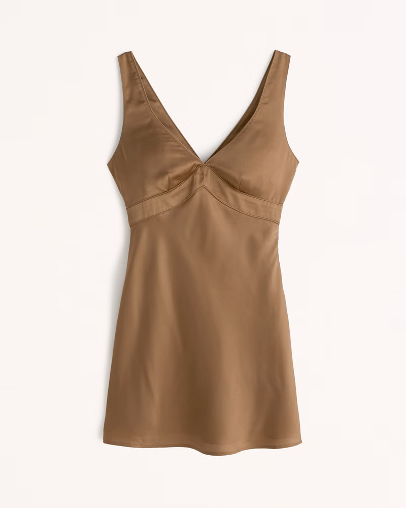 Satin Slip Mini Dress | Abercrombie & Fitch (US)