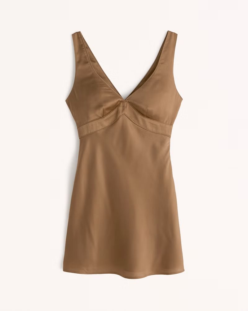 Women's Satin Slip Mini Dress | Women's Dresses & Jumpsuits | Abercrombie.com | Abercrombie & Fitch (US)