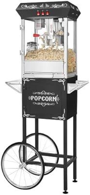 Great Northern Popcorn Black 8 oz. Ounce Foundation Vintage Style Popcorn Machine and Cart | Amazon (US)