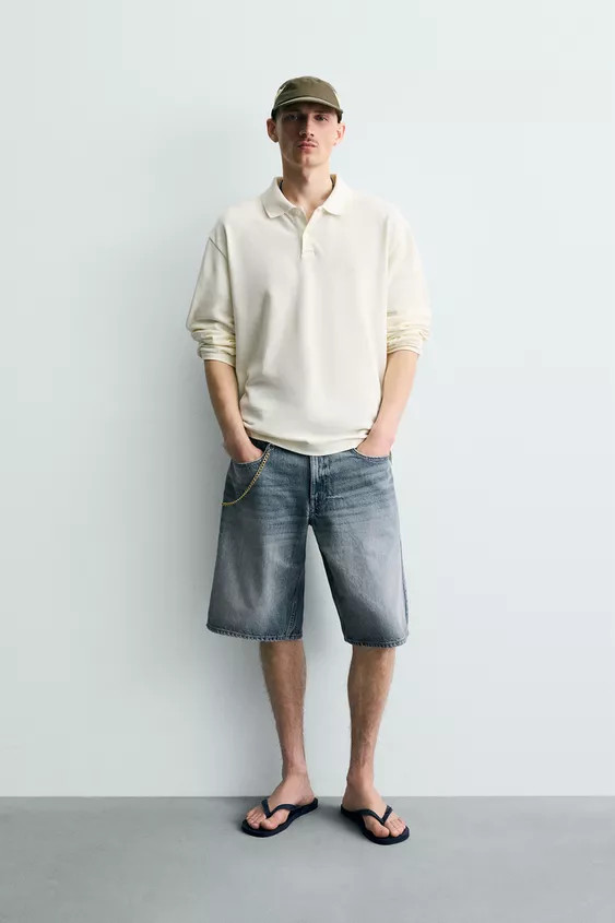 BAGGY FIT DENIM SHORTS | Zara US