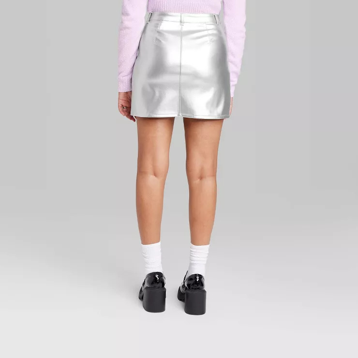 Women's Faux Leather Moto Mini Skirt - Wild Fable™ | Target
