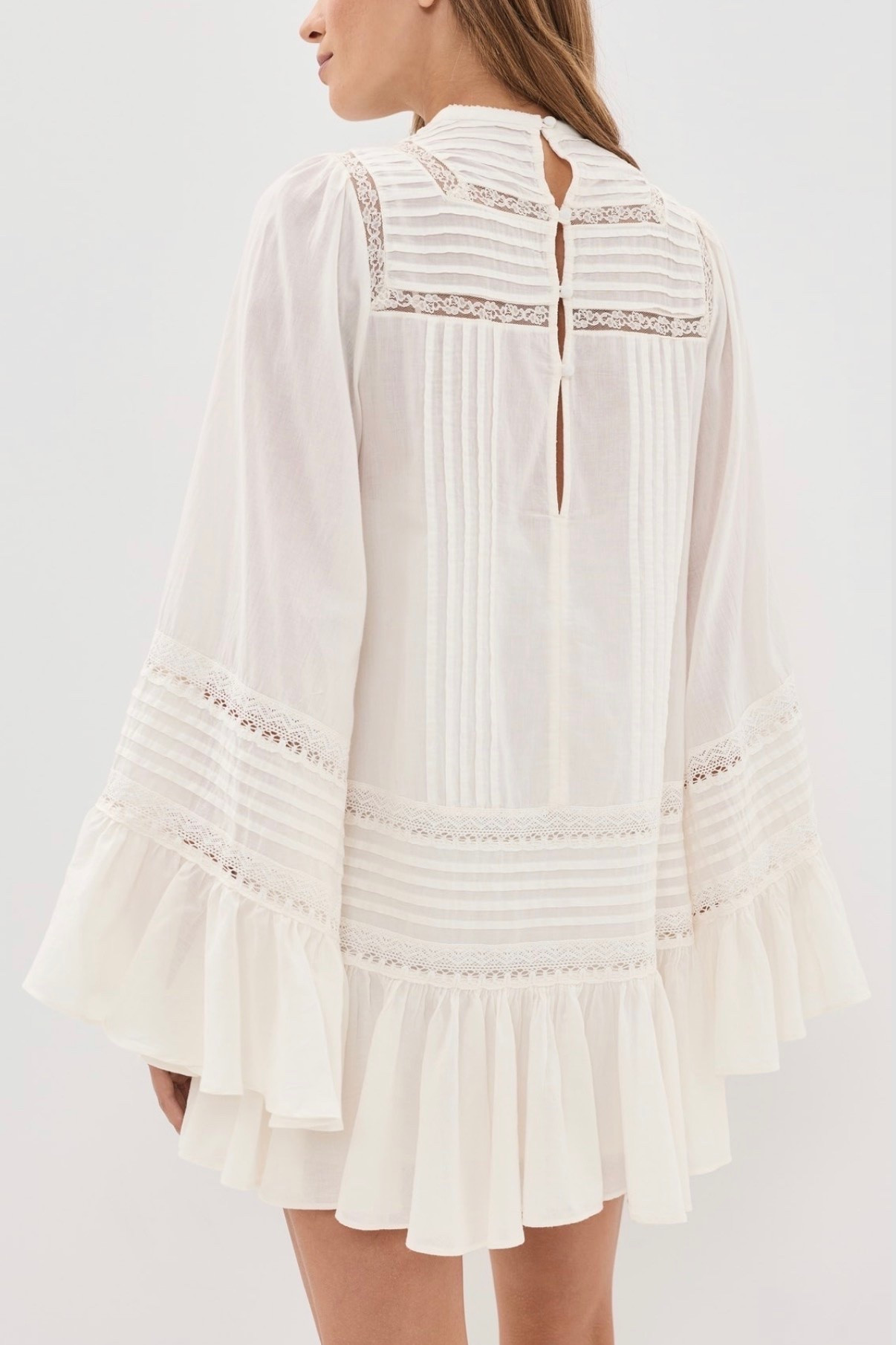 Wear this white dress with sandals now and boots this fall!