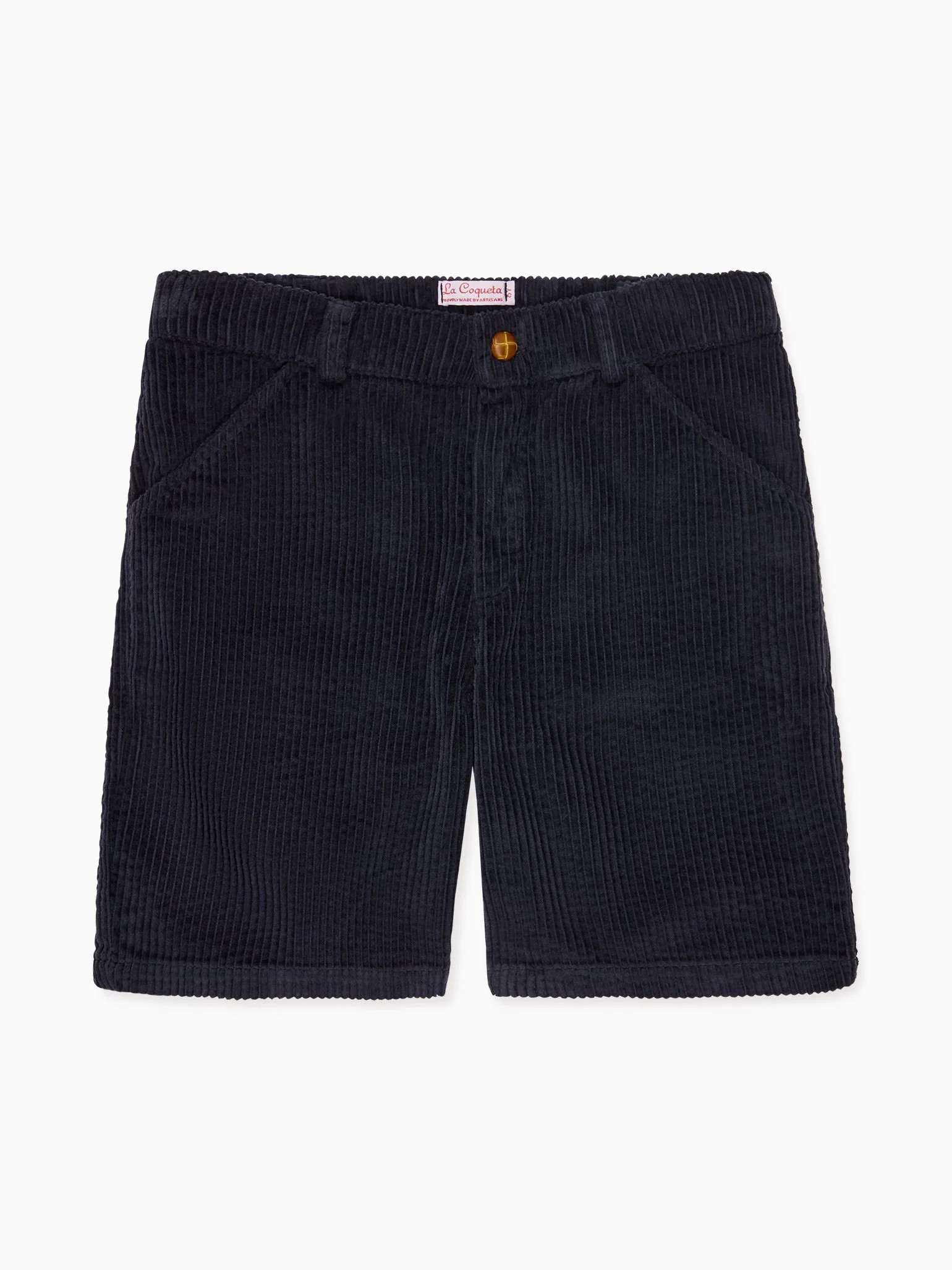 Navy Lucas Corduroy Boy Shorts | La Coqueta (US)