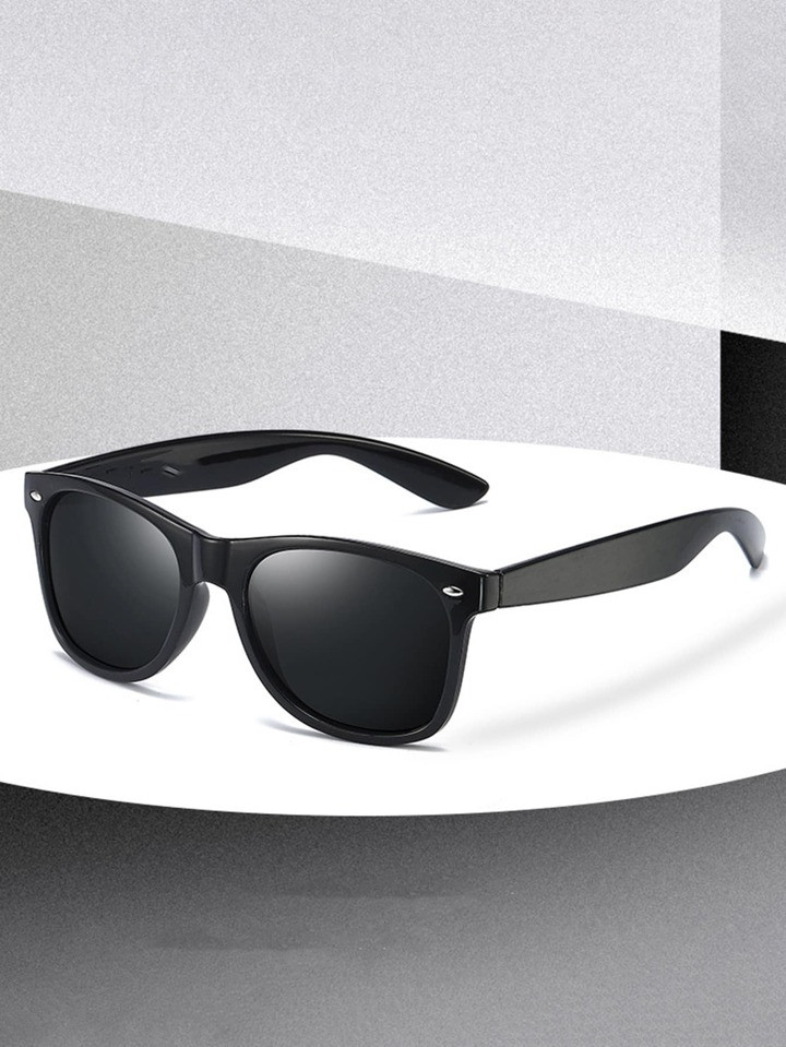 1pc Black Fashionable Unisex Fashion Glasses For Outdoor All Seasons Casual Shades Accessories | SHEIN