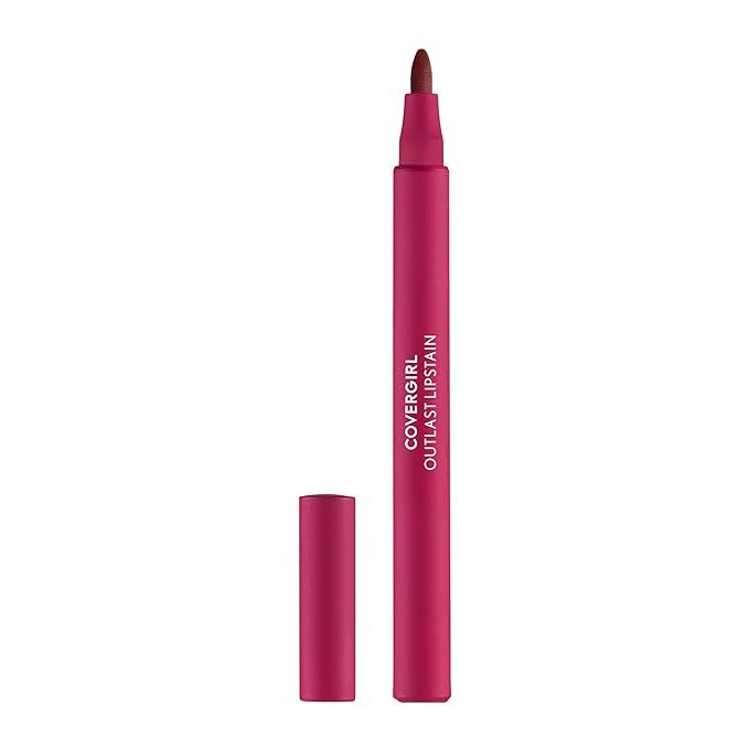 COVERGIRL Outlast, 50 Heat Wave, Lipstain, Smooth Application, Precise Pen-Like Tip, Transfer-Pro... | Amazon (US)