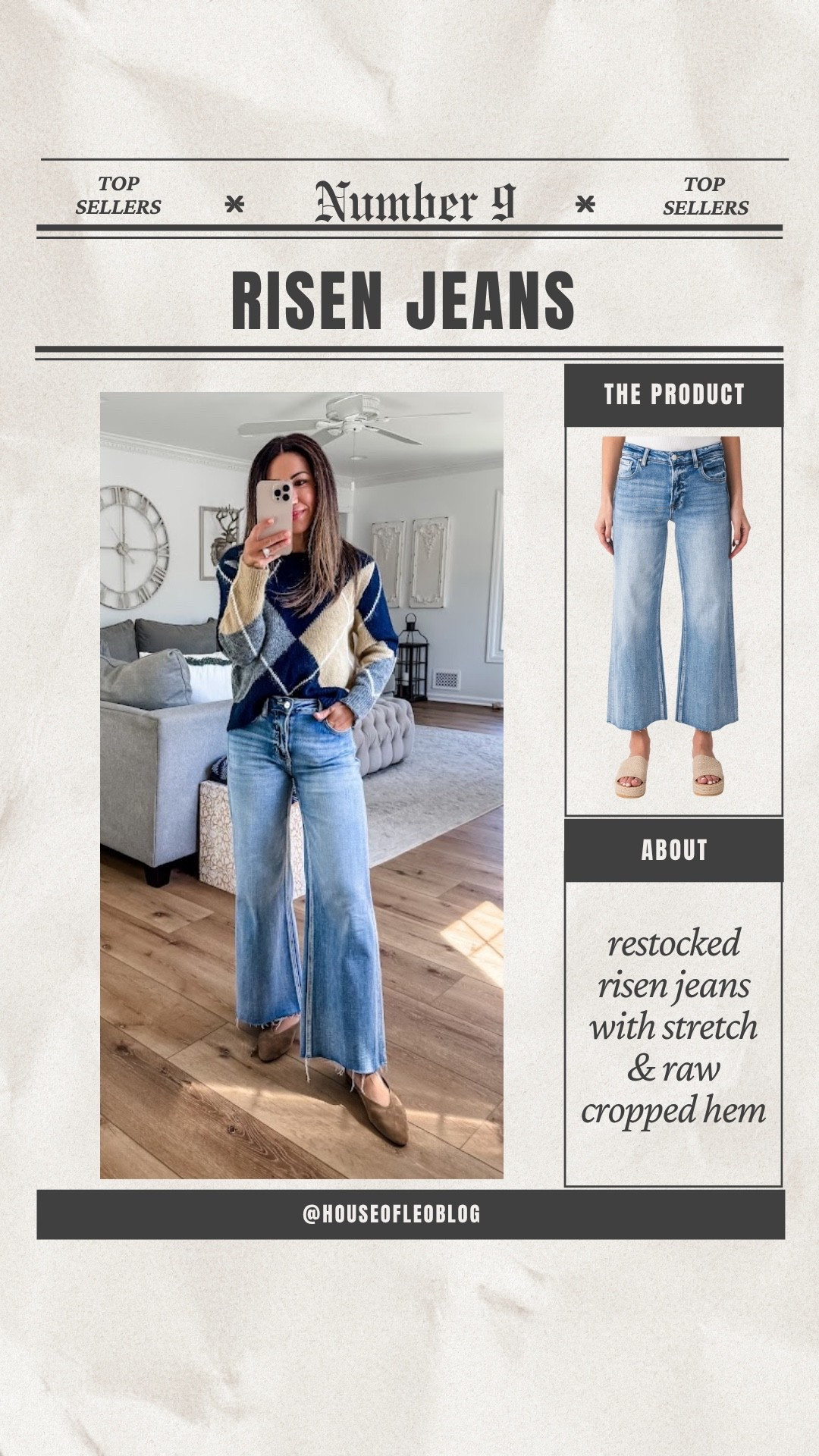 Wide leg jeans, 25. Argyle sweater small.

#LTKOver40 #LTKPetite