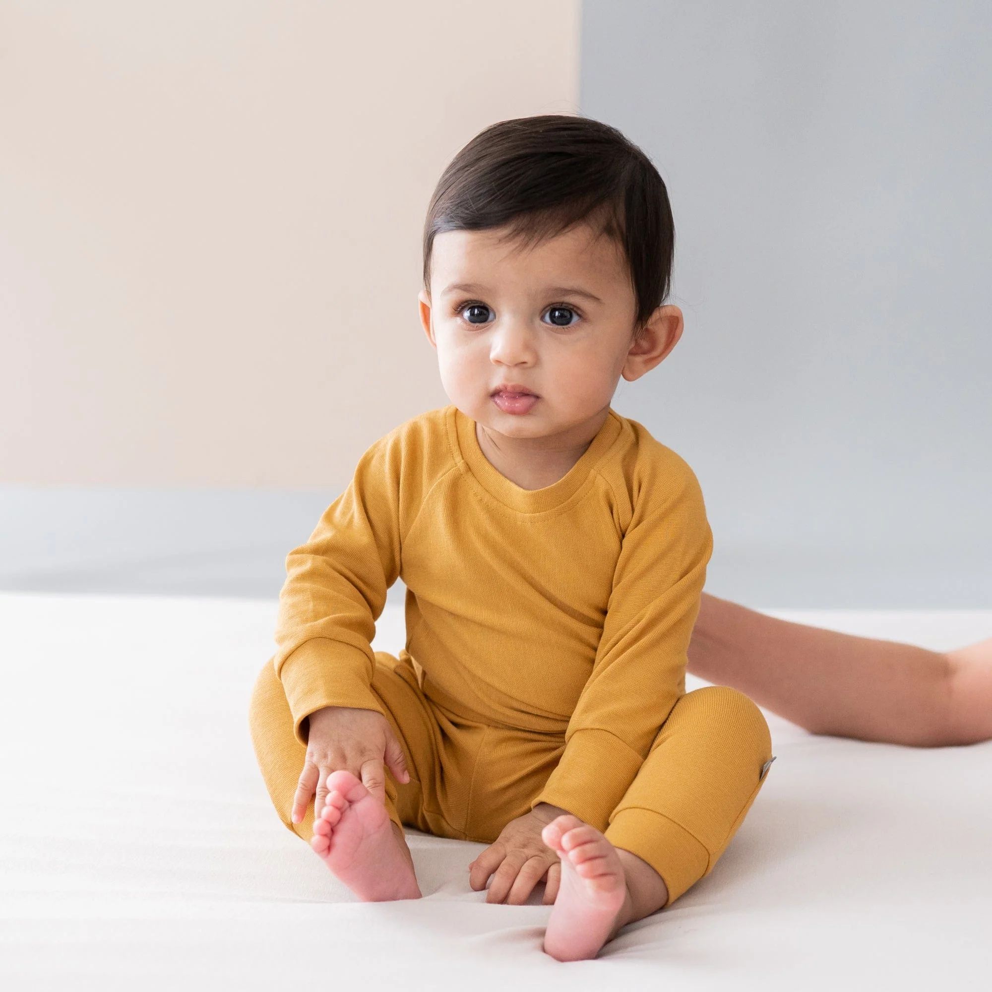 Bamboo Jersey Jogger Set in Marigold | Kyte BABY