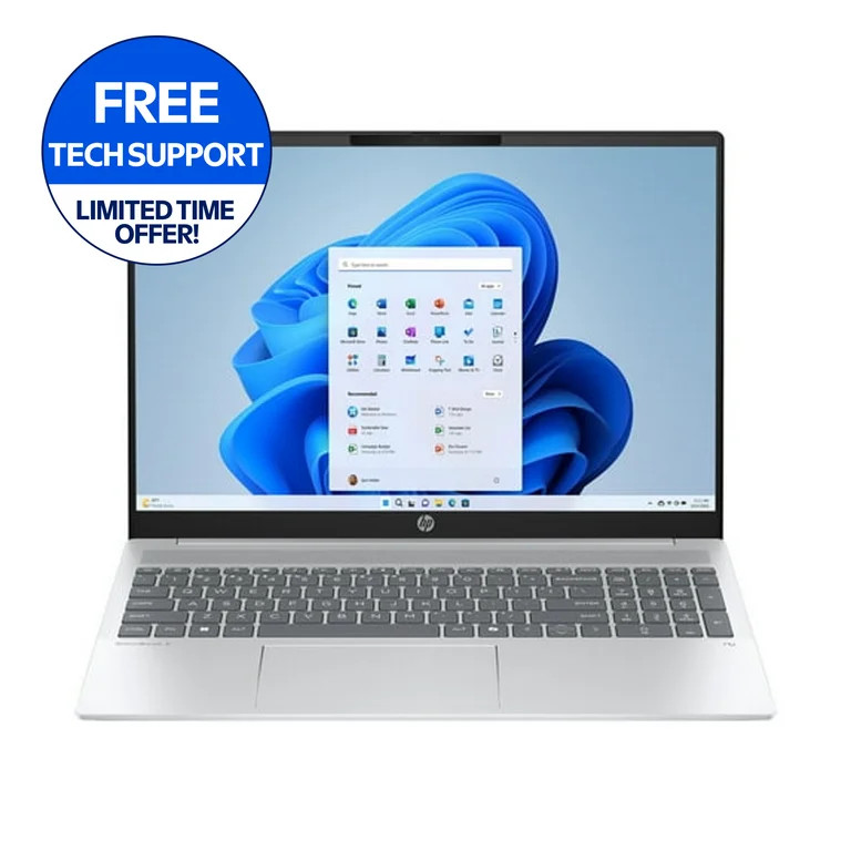 HP OmniBook 5 16 inch 2K Touch Laptop AI PC Intel Core Ultra 7 255U 16GB RAM 1TB SSD Glacier Silv... | Walmart (US)