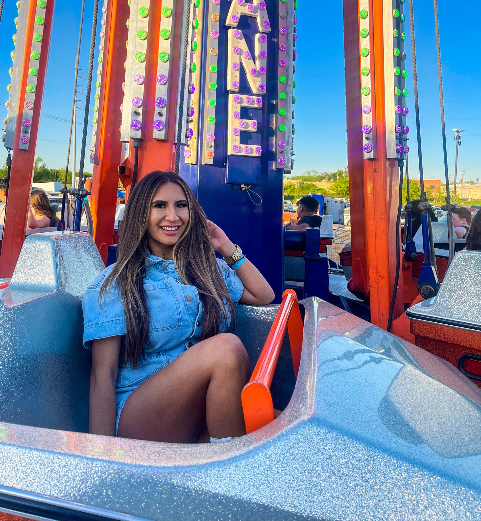 Denim romper. Summer outfit☀️

#LTKbeauty #LTKSeasonal #LTKunder100