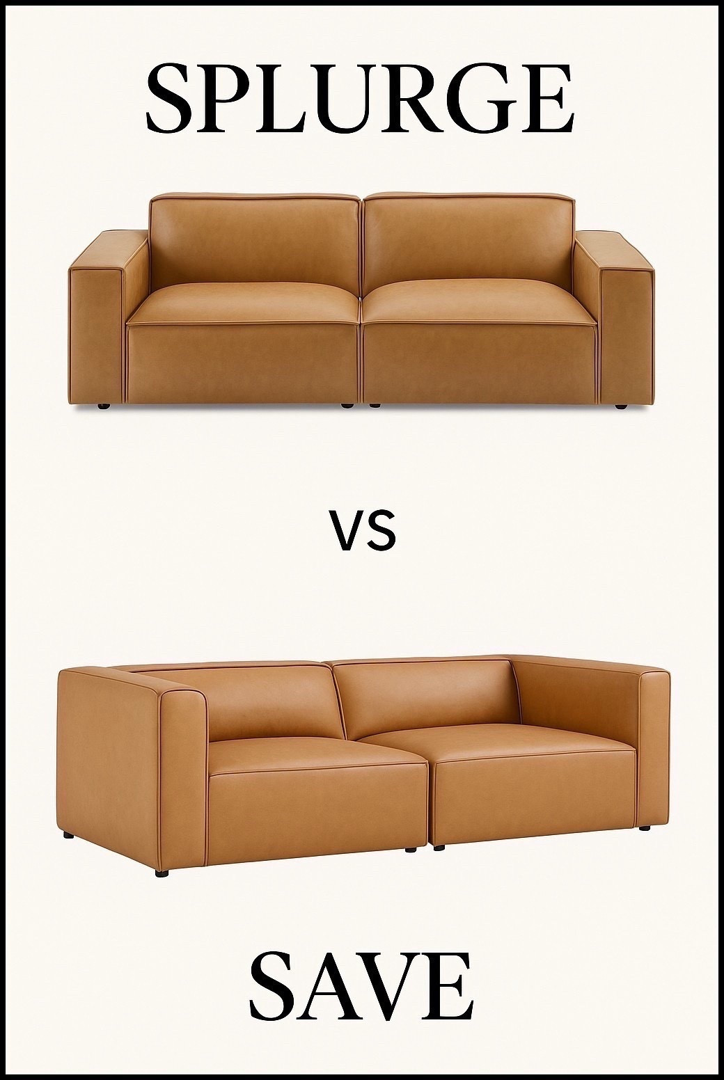Splurge vs. Save 🤎✨

Crushing on this structured camel-leather look? I linked two options with the exact same vibe—one’s a long-term investment, the other’s a budget steal. Tap the photo to compare prices and shop now! #LTKhome #SplurgeOrSave

#LTKStyleTip #LTKHome #LTKSaleAlert