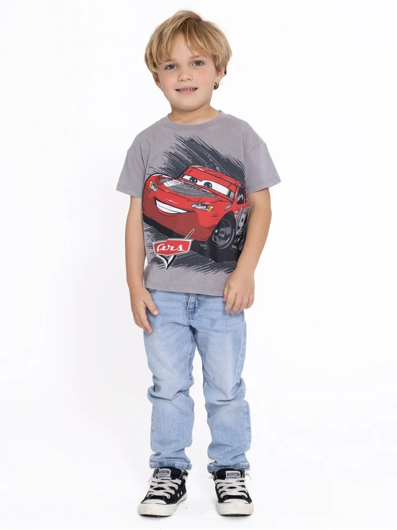 Disney Pixar Cars Toddler Short Sleeve Crewneck Tee, Sizes 12M-5T | Walmart (US)