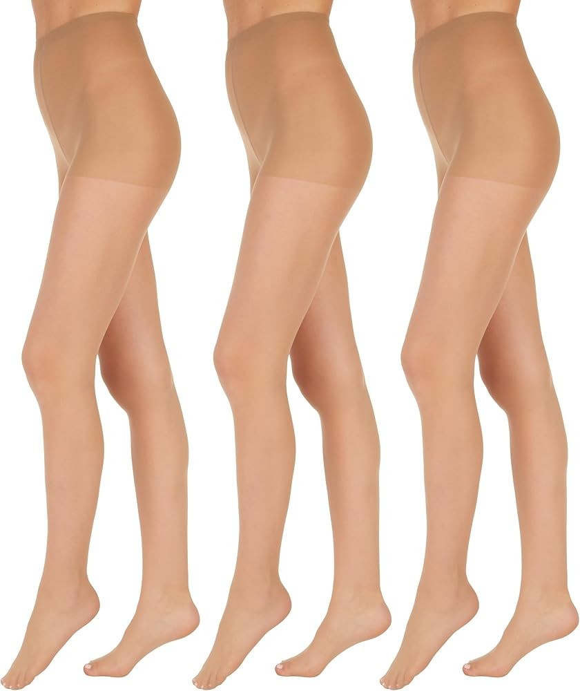L'eggs Everyday Control Top Sheer Toe Pantyhose for All Day Comfort, 100% Nylon | Amazon (US)