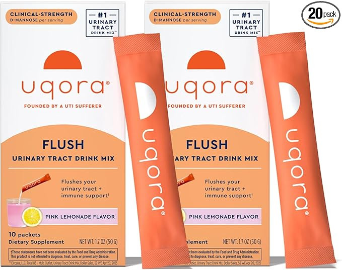 Uqora Flush - Urinary Tract* with D-Mannose, Vitamin C, Vitamin B6, Potassium, Magnesium & Calciu... | Amazon (US)