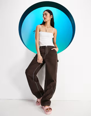 ASOS DESIGN Circular Design cargo pants in chocolate | ASOS (Global)