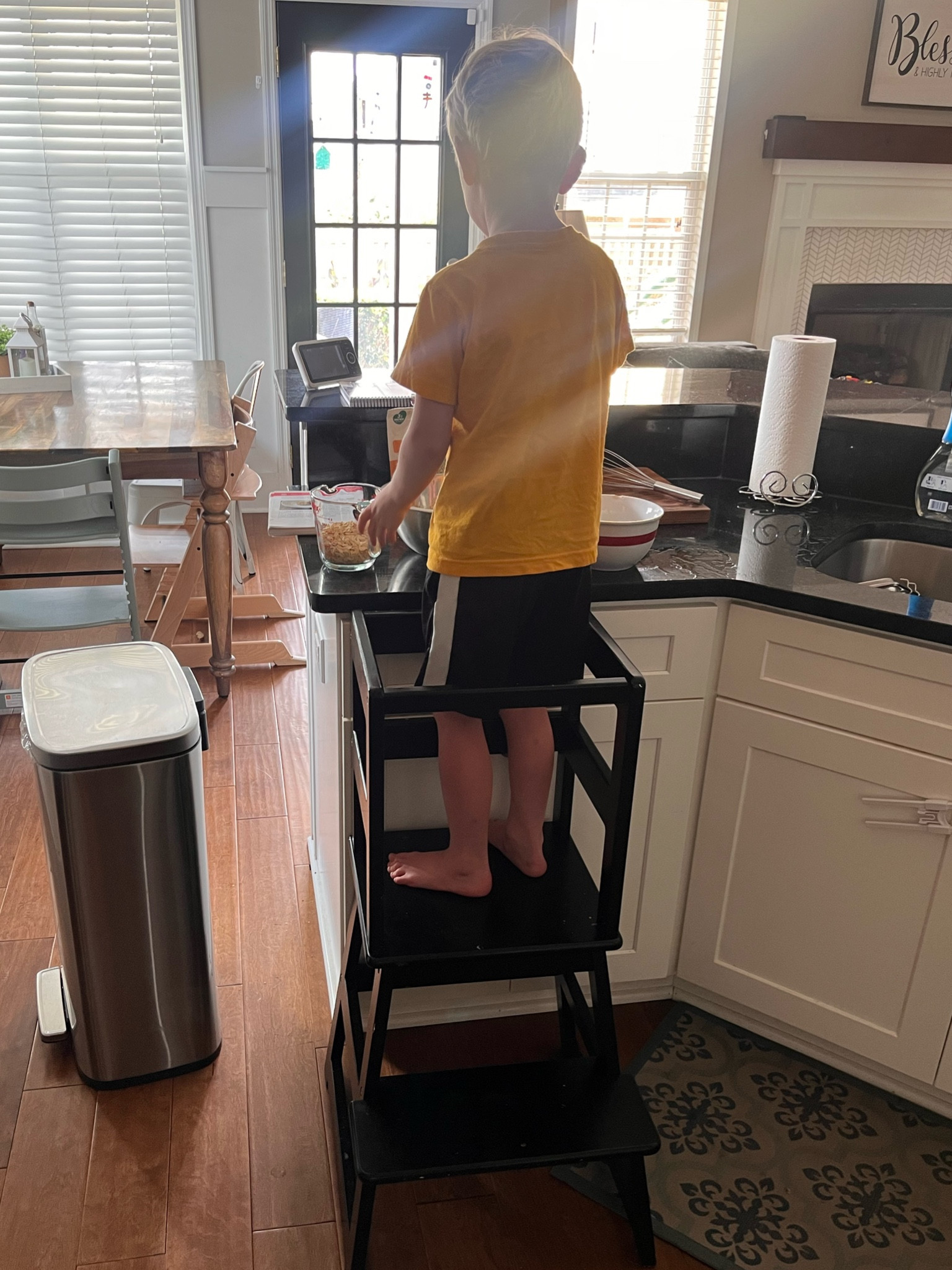 Still to this day, one of our favorite buys. Sully loves to help me in the kitchen and has been using this kitchen helper since he was 15 months old! Research shows that including your child in meal prep can increase healthy food intake and reduce picky eating habits. 