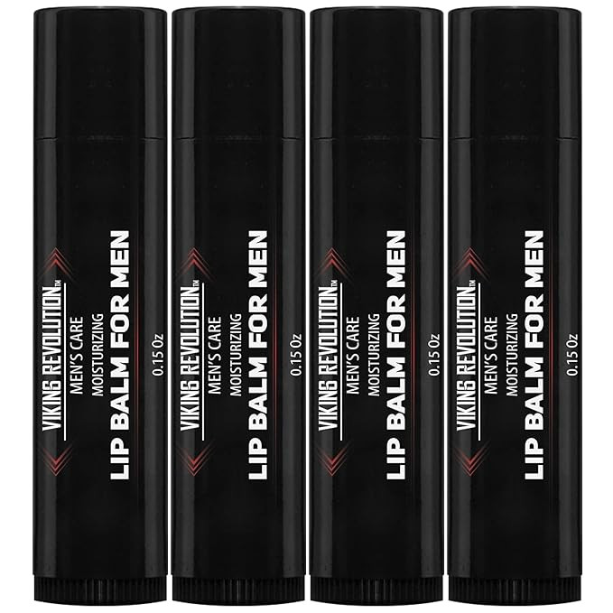 Viking Revolution All Natural Lip Balm - Moisturizer for Dry, Cracked, Chapped Lips (4 Pack) | Amazon (US)