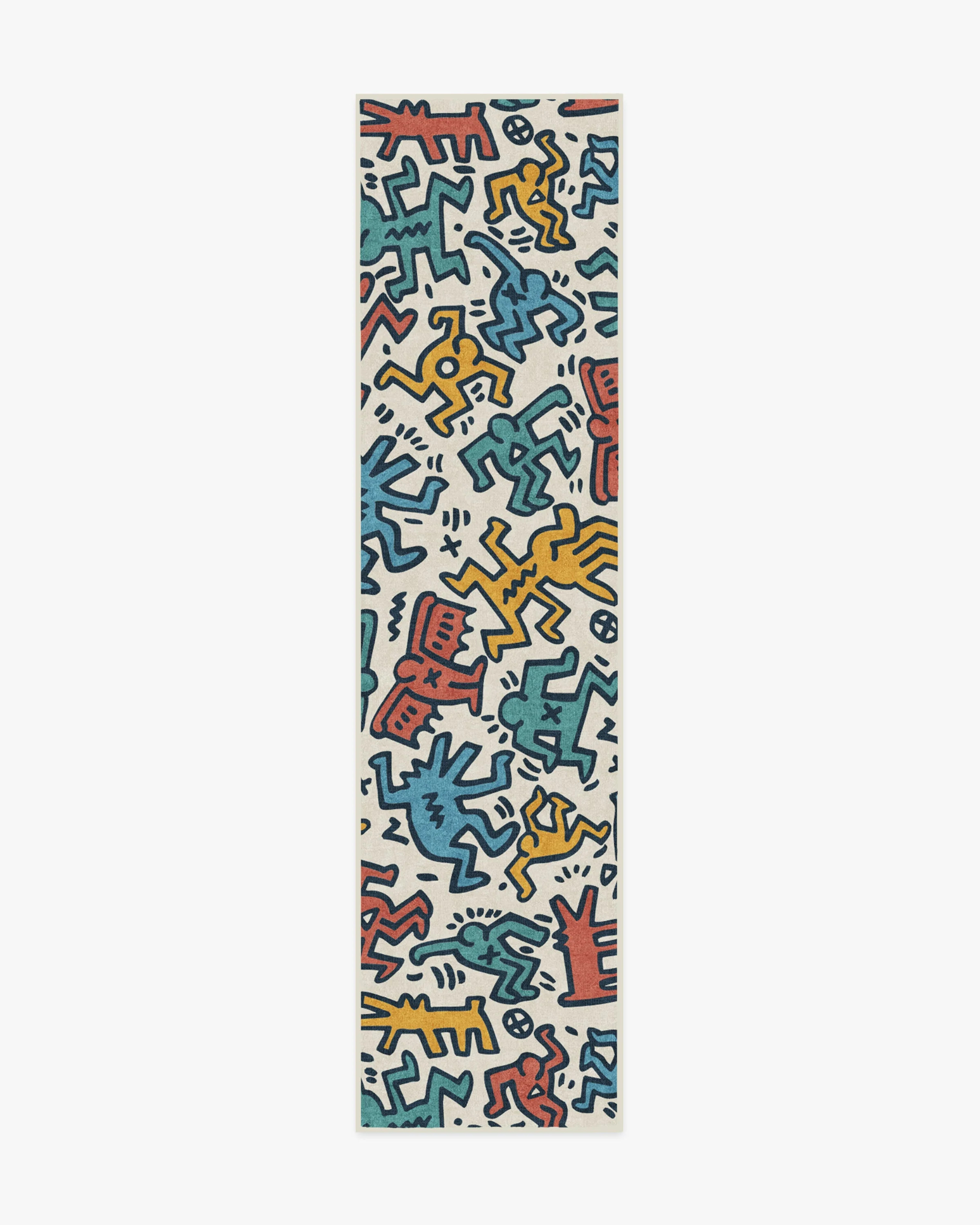 Keith Haring Block Party Multicolor Tufted Rug | Ruggable | Ruggable