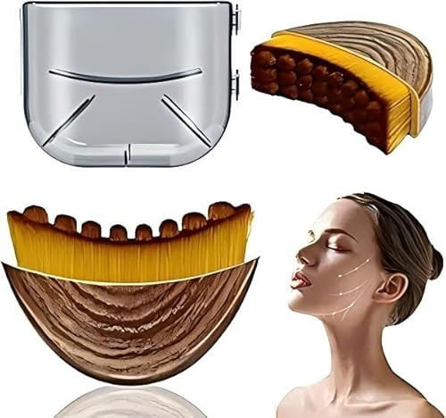 Lymphatic Contour Face Brush - Lymphatic Drainage Makeup Brushes for Sculpting & Lifting, Anti-Puffiness Detox Massage, Boosts Skincare Absorption & Glow, Soft Bristles for All Skin Types (Brown) | Amazon (US)