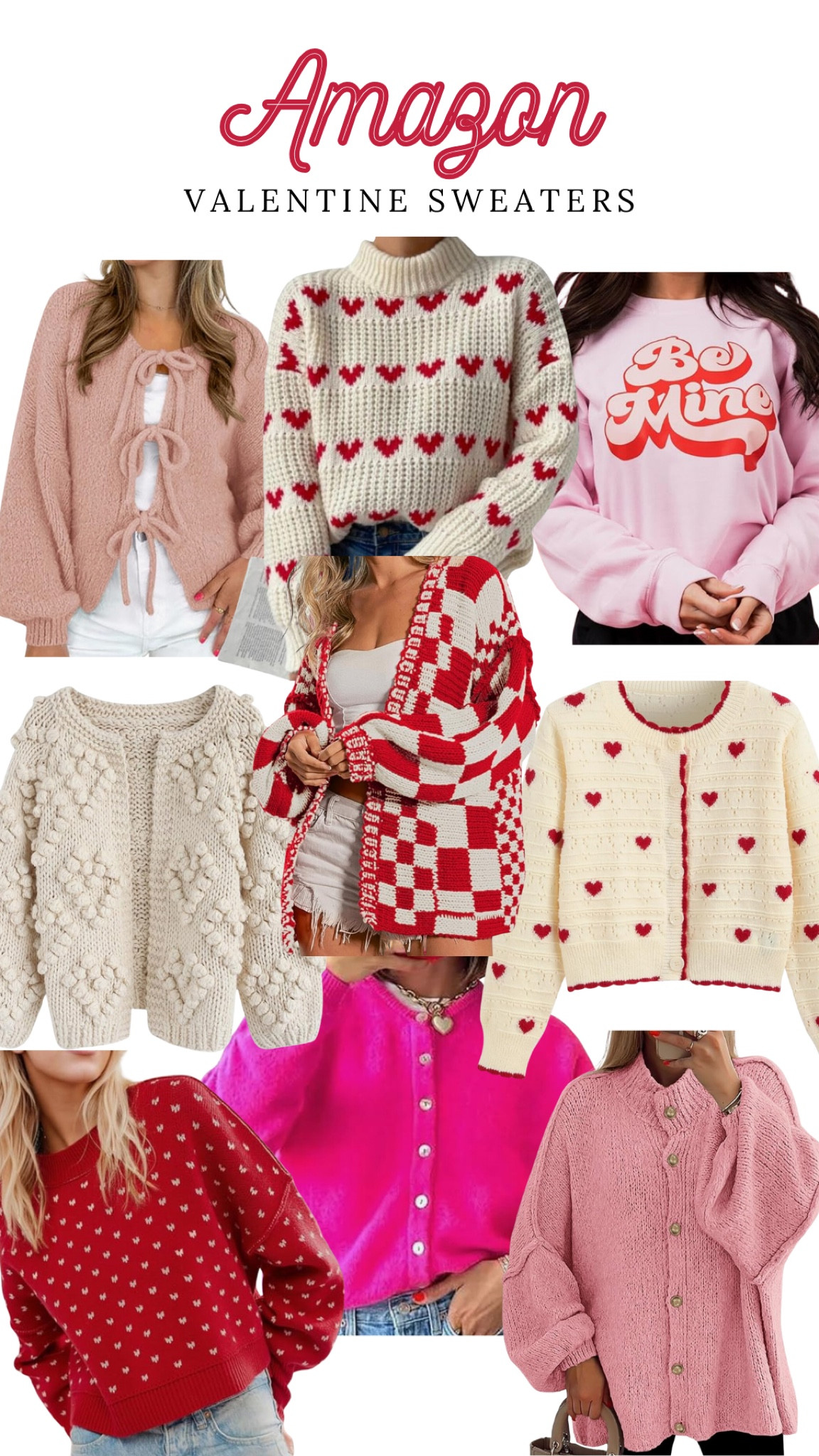 Amazon valentine sweaters and cardigans! ❤️ 

THEBLOOMINGNEST Amazon cardigan sweater valentines holiday 

#LTKSeasonal #LTKFindsUnder50 #LTKStyleTip