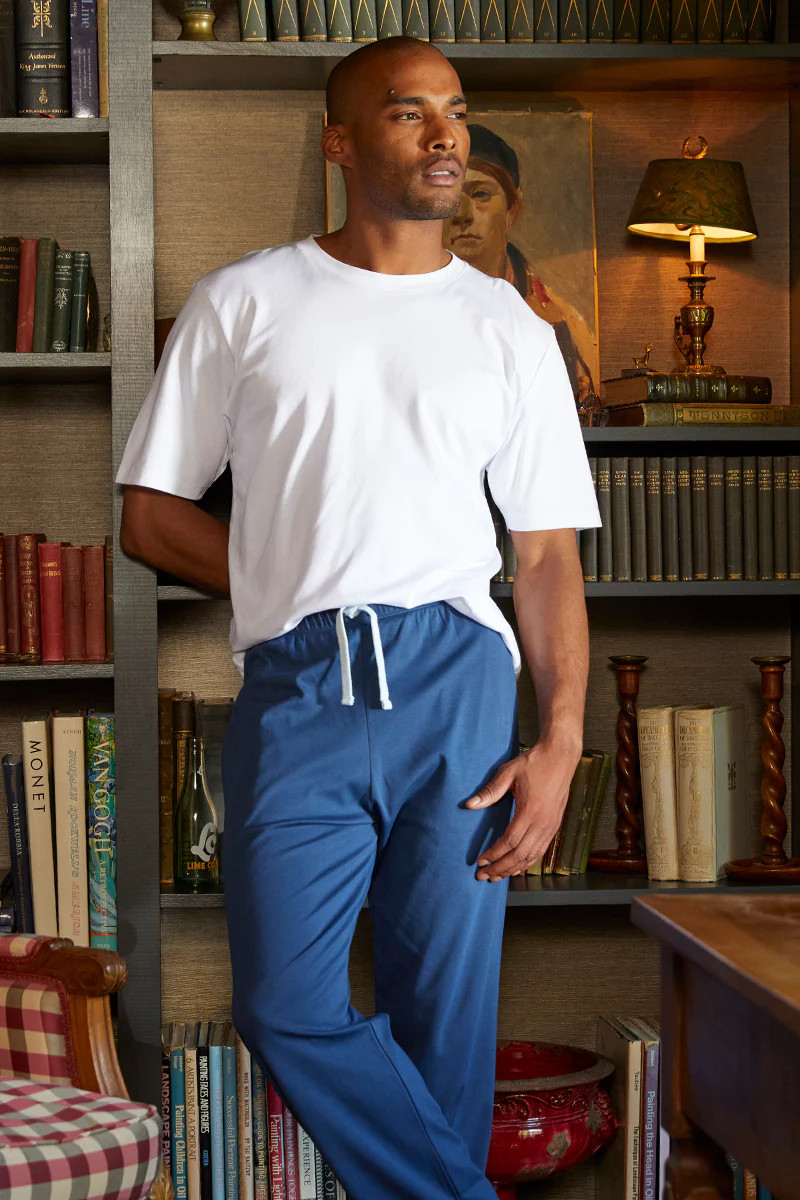 Men's Pima Pajama Pants in Navy | Lake Pajamas