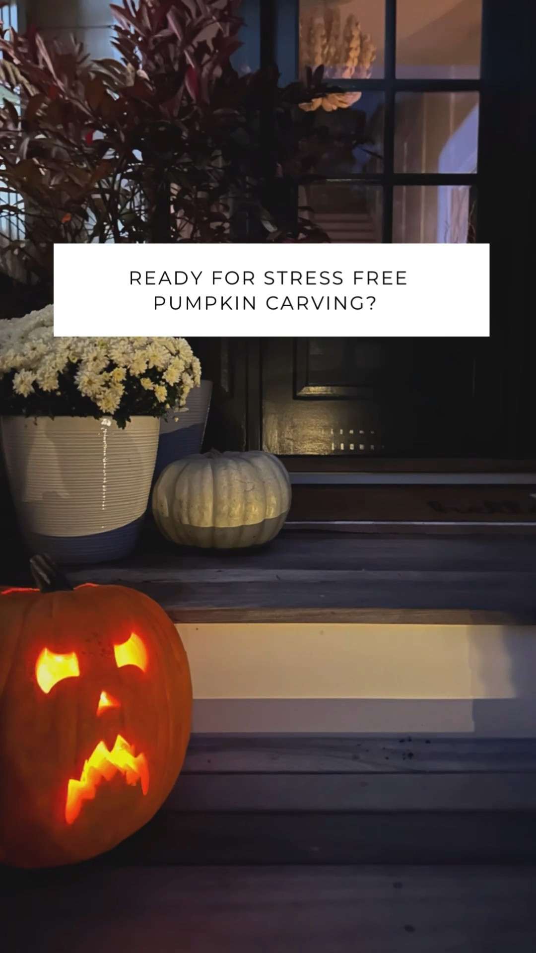 Ready for stress free pumpkin carving? Here is your answer! Comment pumpkin for a link to this easy pumpkin carving kit. 

Every year the kids typically pick some design that’s quite complicated and end up frustrated. This was so easy my 7 year old did it himself and everyone was happy! 🎃

#LTKVideo #LTKHalloween #LTKSeasonal