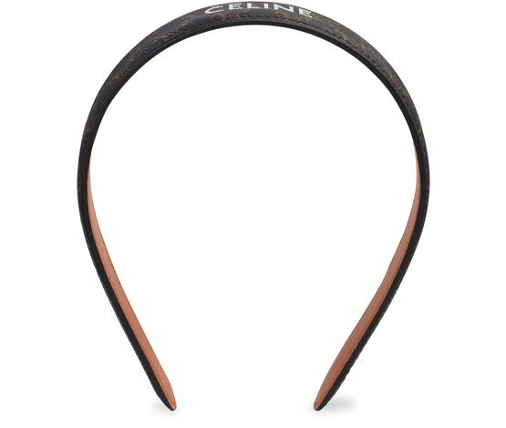 Triomphe Canvas Celine Headband In Calfskin And Canvas - CELINE | 24S (APAC/EU)