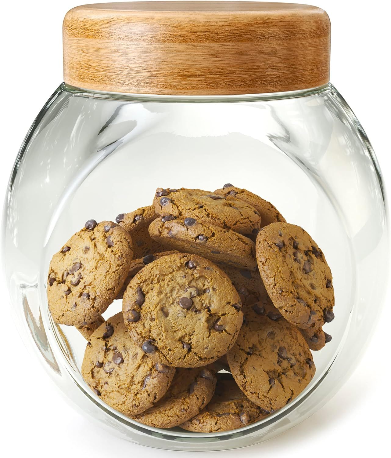 Glass Cookie Jar for Kitchen Counter - Glass Jar with Lid - Cookie, Pastries, Cake and Candy Jar - K | Amazon (US)