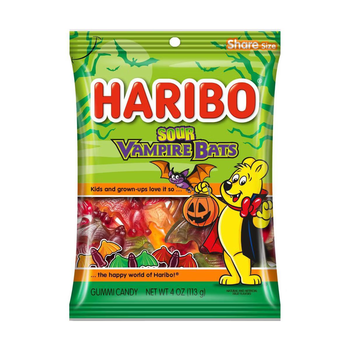 Haribo Halloween Sour Vampire Bats - 4oz | Target