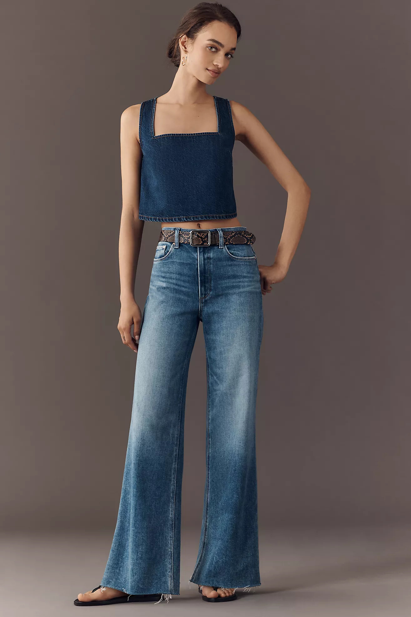 PAIGE Anessa High-Rise Wide-Leg Jeans | Anthropologie (US)
