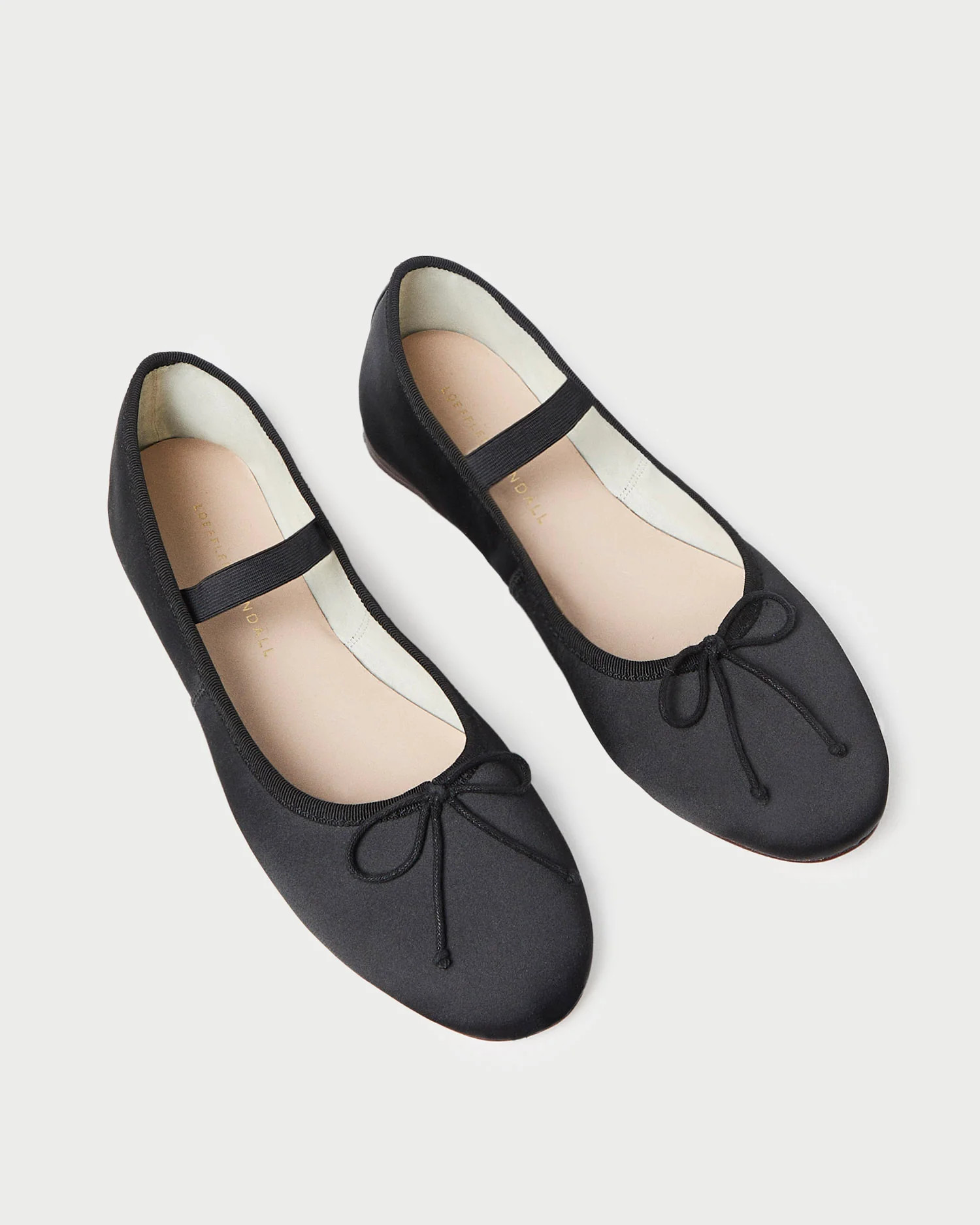 Leonie Black Satin Ballet Flat | Loeffler Randall