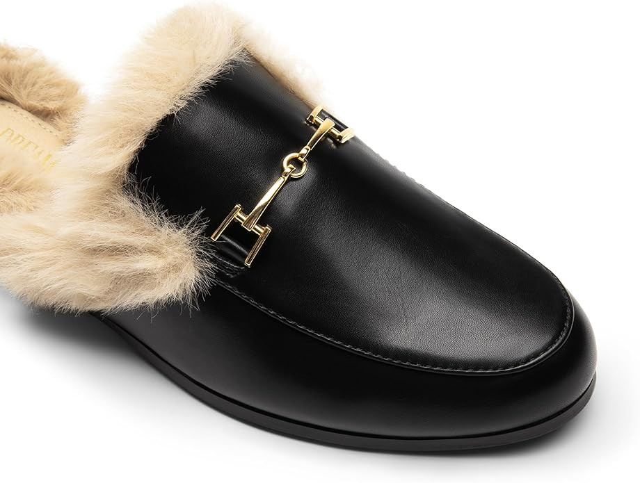 DREAM PAIRS Mules for Women Flats Comfortable Buckle Mules Slip on Slides Backless Loafers Shoes | Amazon (US)