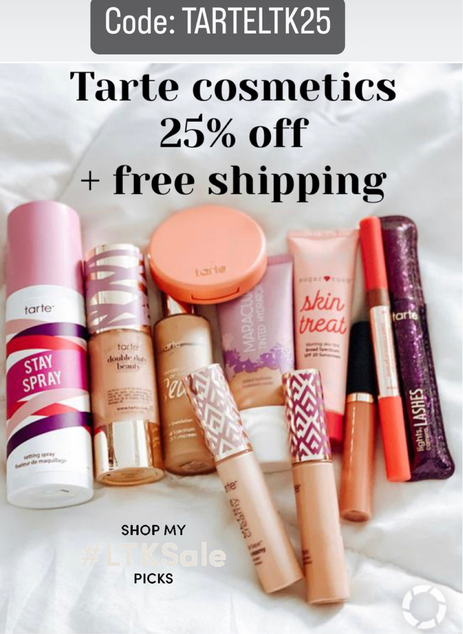 LTK Sale at Tarte! 25% off + free shipping! 

#LTKbeauty #LTKunder50 #LTKSale