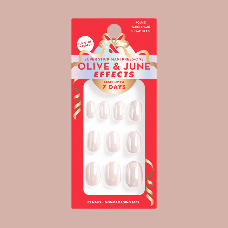 Sugar Glaze - Tab Press-On | Extra Short | Round | Olive & June