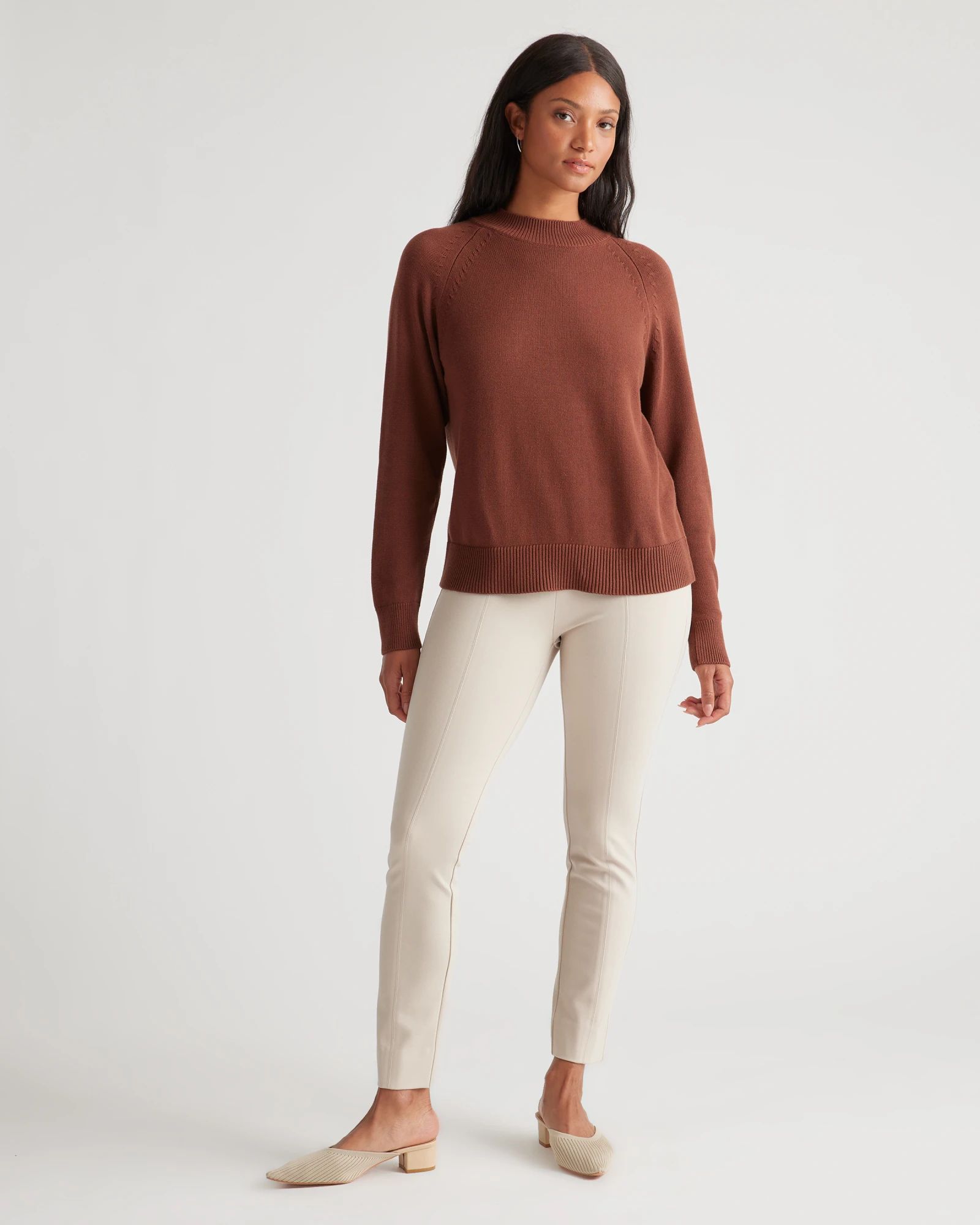 100% Organic Cotton Mockneck Sweater | Quince