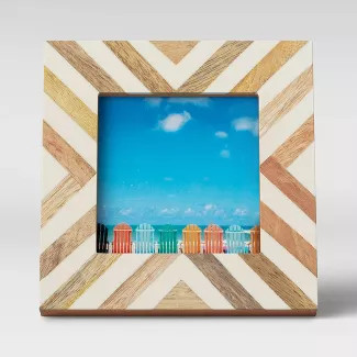 4" x 4" Resin and Wood Photo Frame - Opalhouse™ | Target