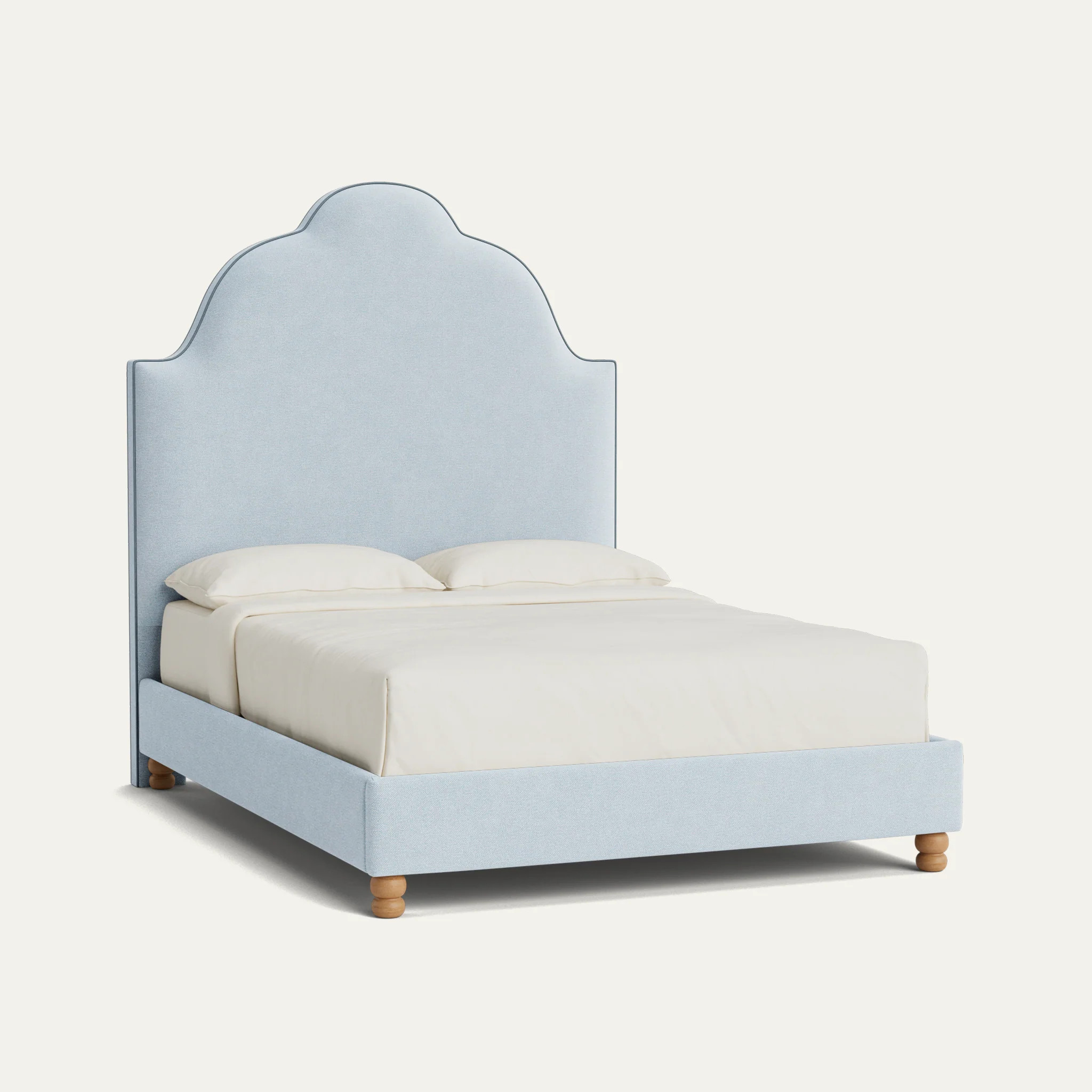 Sky - Queen / Rounded Legs & 9" Rails / Flat Faced | Pepper Home