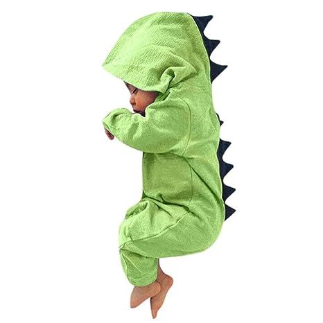 Baby Layette Set Infant Boy Girl Dinosaur Halloween Christmas Hooded Romper Jumpsuit Outfits | Amazon (US)