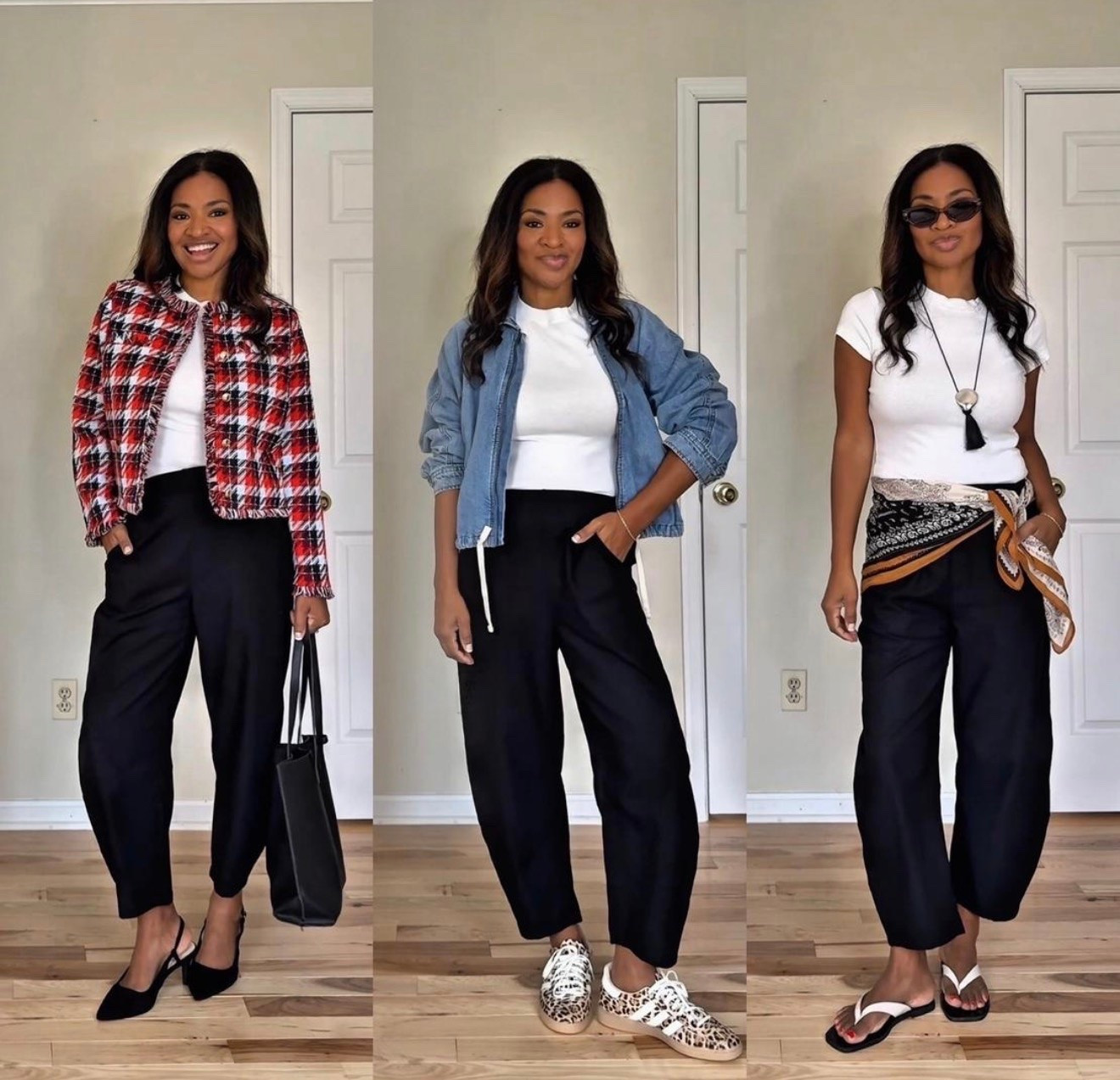 Tops: S
Jackets: S (linking similar jean jacket.)￼
Pants: S / 4
Shoes: 9 (Adidas: size down ½) 

 #LTKootd #LTKgrwm #LTKOver40
