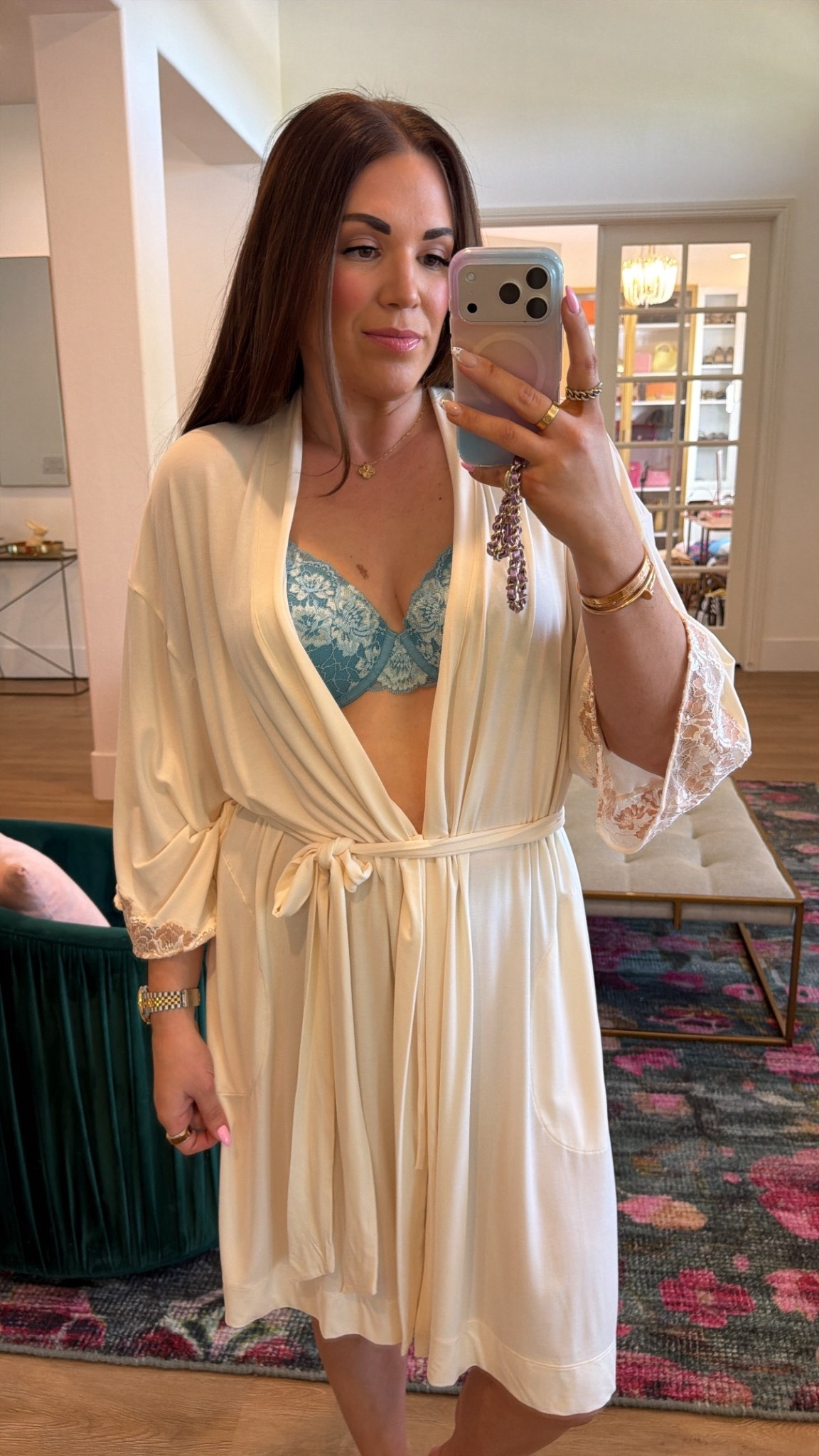 cirvy midsize spring lingerie! wearing size l/xl in robe and size 36C in bra 

#LTKSeasonal #LTKMidsize