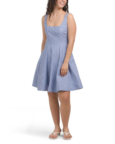 Solid Sleeveless Seamed Front Mini Dress | TJ Maxx