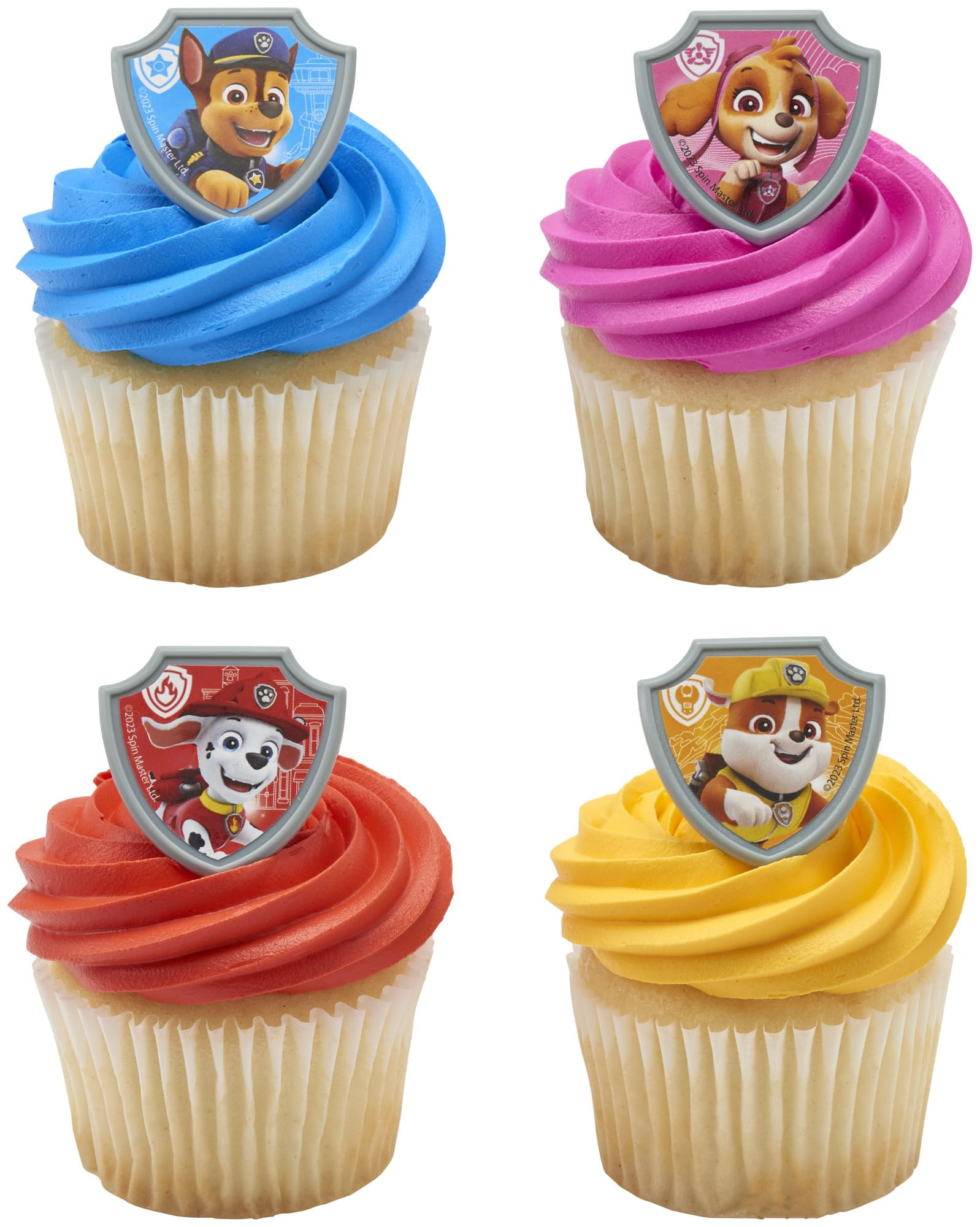DecoPac Paw Patrol Reporting For Duty Rings, Cupcake Decorations Featuring Chase, Marshall, Skye,... | Amazon (US)