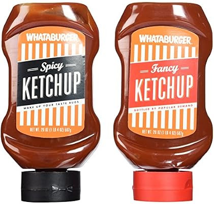 Whataburger Ketchup Variety Pack- 1 Whataburger Spicy Ketchup & 1 Whataburger Original Ketchup | Amazon (US)