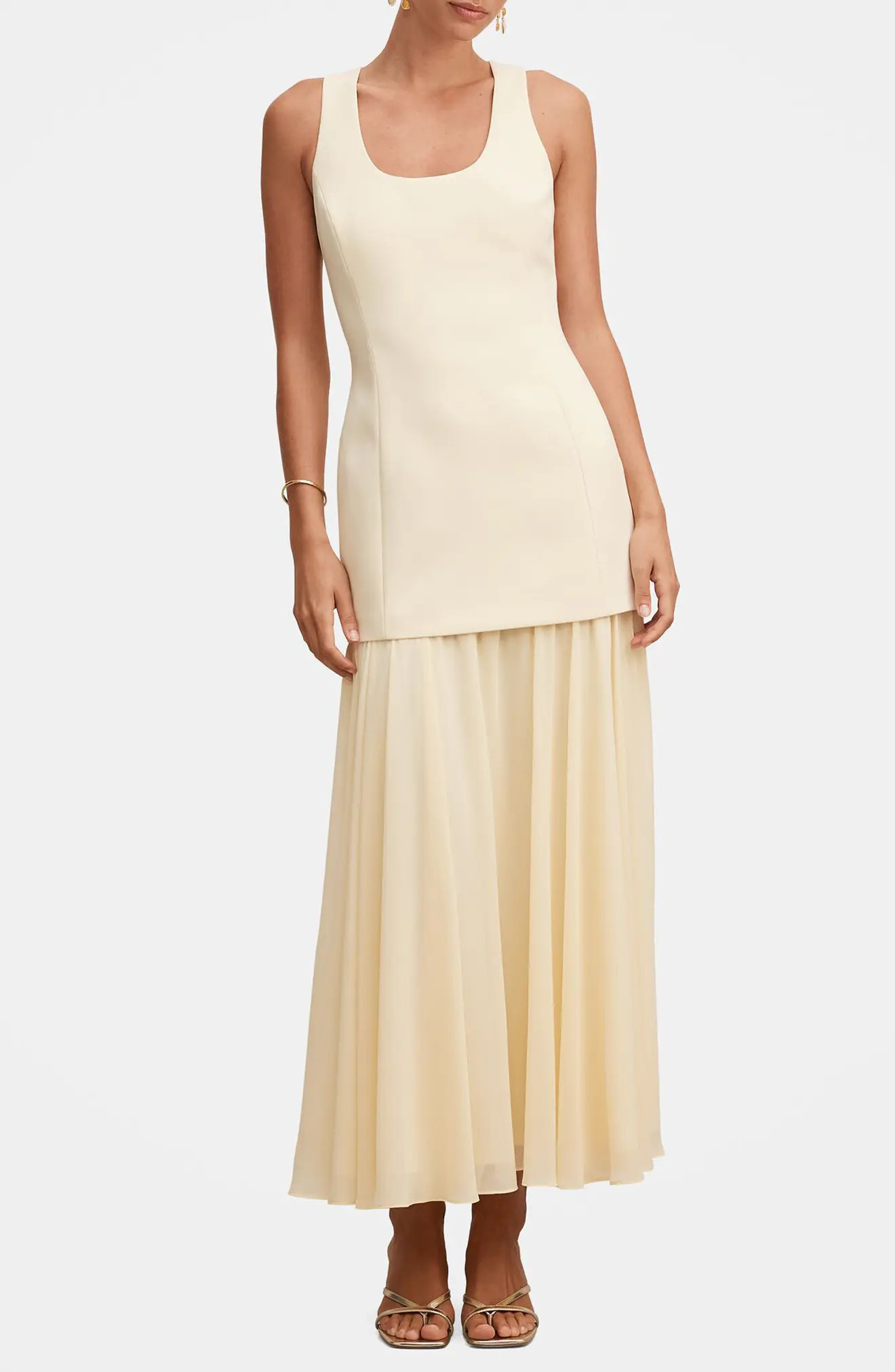 Melva Sleeveless Mixed Media Maxi Dress (Women) | Nordstrom | Nordstrom