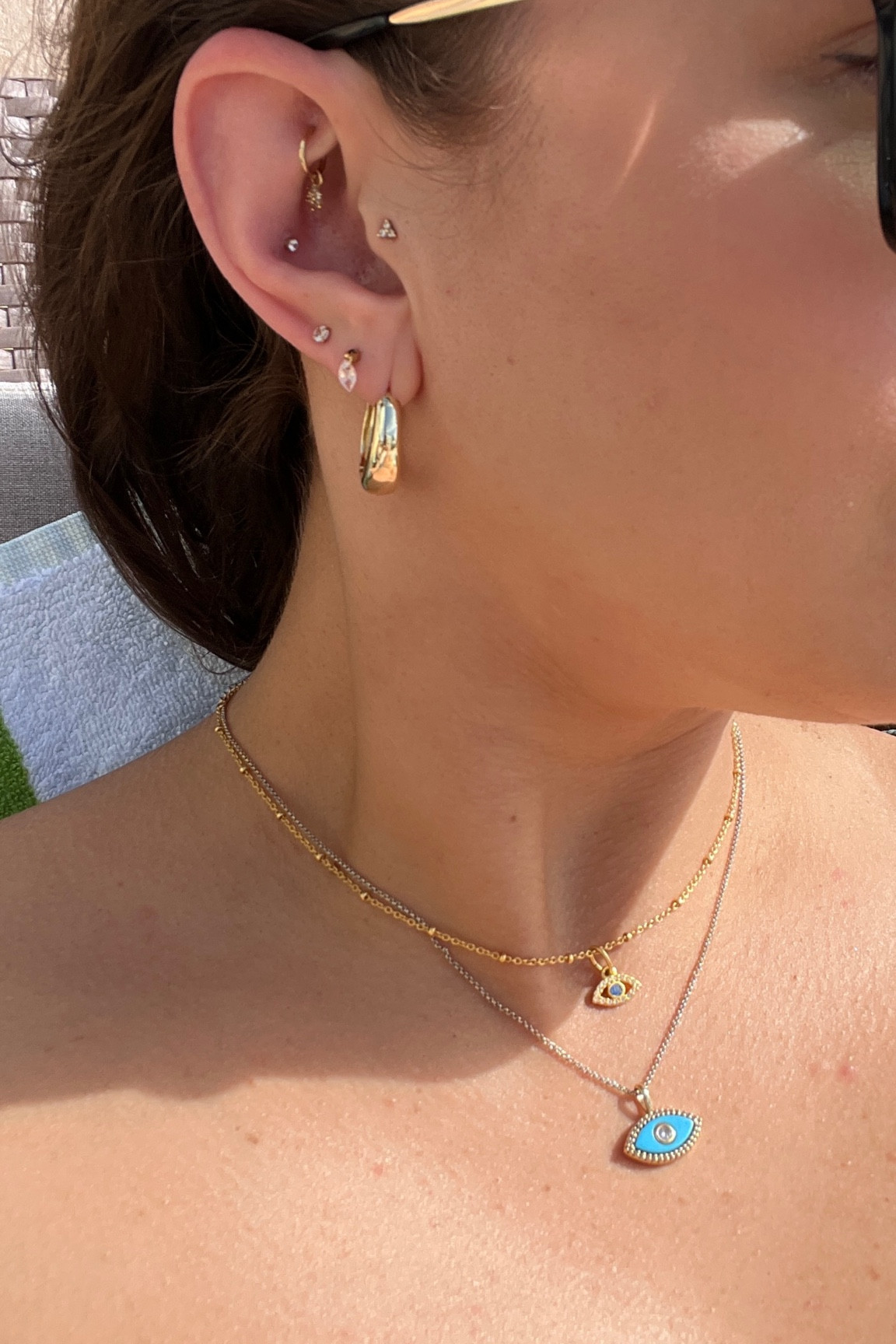 Jewelry favorites for vacation 

Jewelry | earrings | evil eye necklace | evil eye jewelry | 

#LTKSeasonal #LTKfindsunder100 #LTKtravel