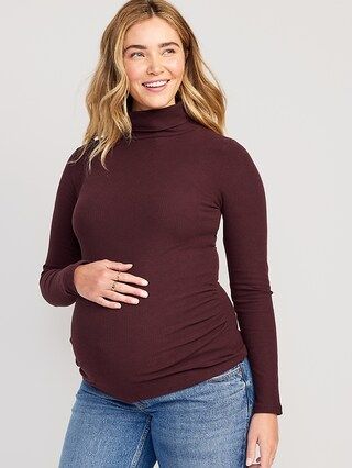 Maternity Fitted Long Sleeve Turtleneck T-Shirt | Old Navy (US)
