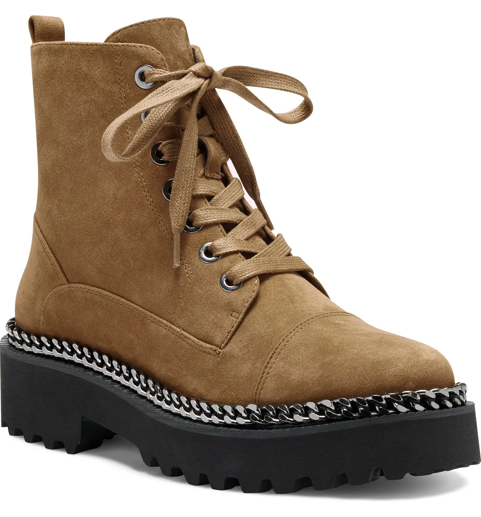 Mindinta Chain Trim Combat Boot | Nordstrom