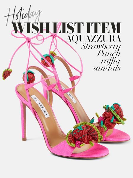 Strawberries, anyone? 🍓🍓
Aquazzura Strawberry Punch 105 raffia sandals | Summer shoes | Holiday outfits | Pink high heels | Beach evening outfits | Statement shoes 

#LTKsummer #LTKshoes #LTKwedding